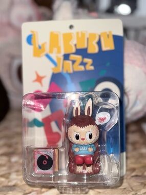 POP MART Labubu Jazz Figure – Sealed Blister Pack w/ Record Player